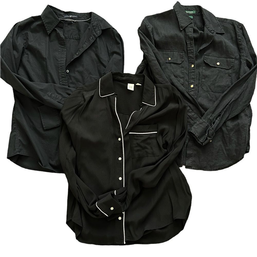 SET OF 3 BUTTON DOWN SHIRTS 2 GAP 1 RALPH LAUREN